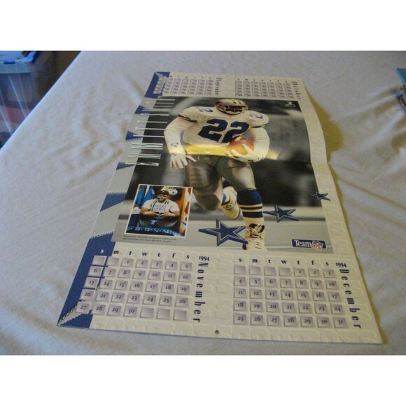 1995 Team NFL Emmitt Smith Dallas Cowboys 16 Months Calendar Emmit Inc - Picture 3 of 5